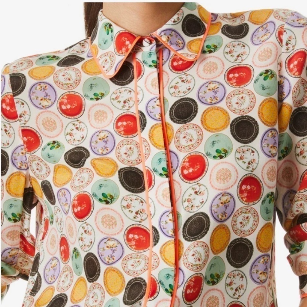 Alice + Olivia Willa Floral Medallion Shirt